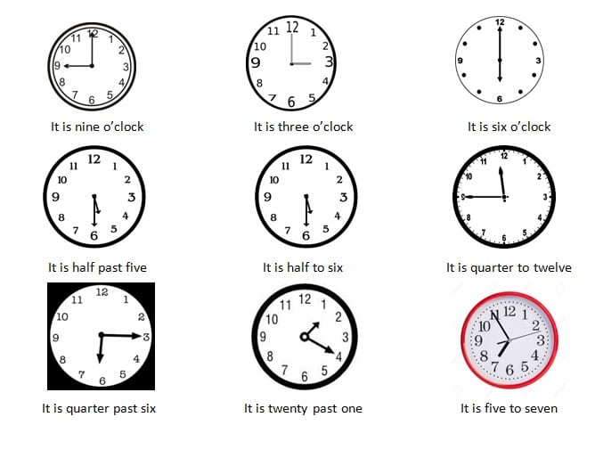 A half past nine artinya