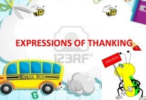 Expression of thanking