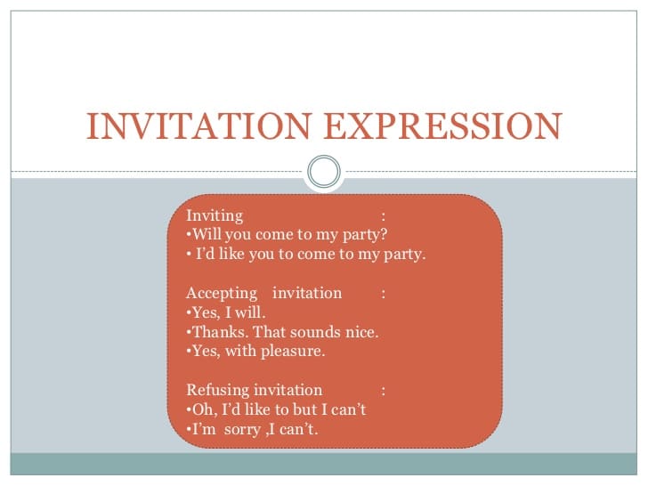 expressing invitation