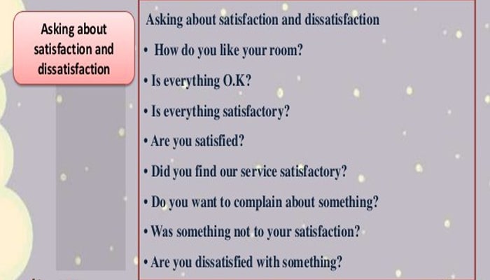 Asking About Dissatisfaction